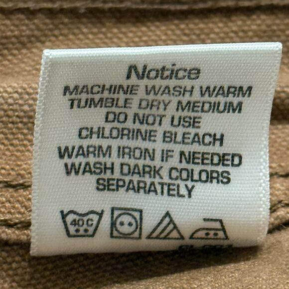 Key Pants Mens 30X32 Brown Duck Carpenter Canvas Double Knee Workwear Jeans - Picture 9 of 10